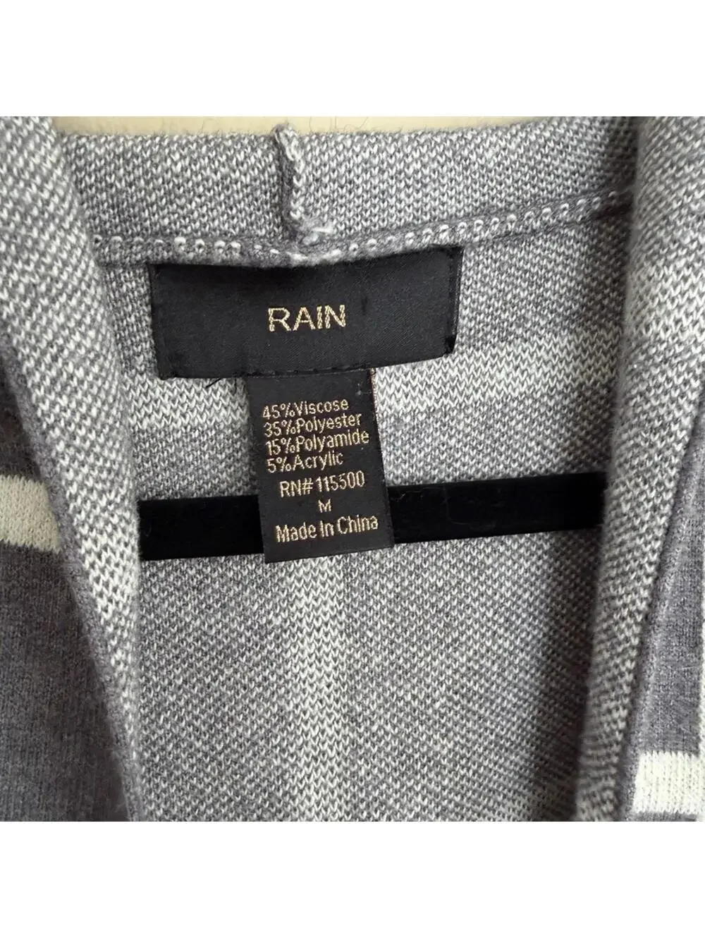 Gray and White Windowpane Duster Vest